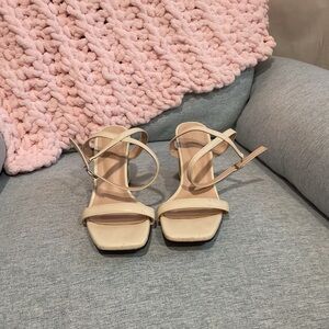 Sappun Cream Strappy Sandals